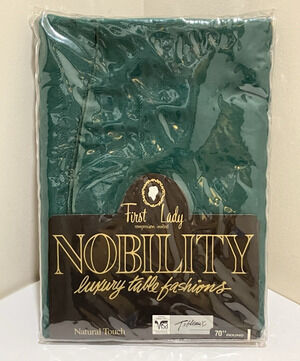 Tablecloth Round Green Natural Touch Visa First Lady Nobility 70 inch NEW